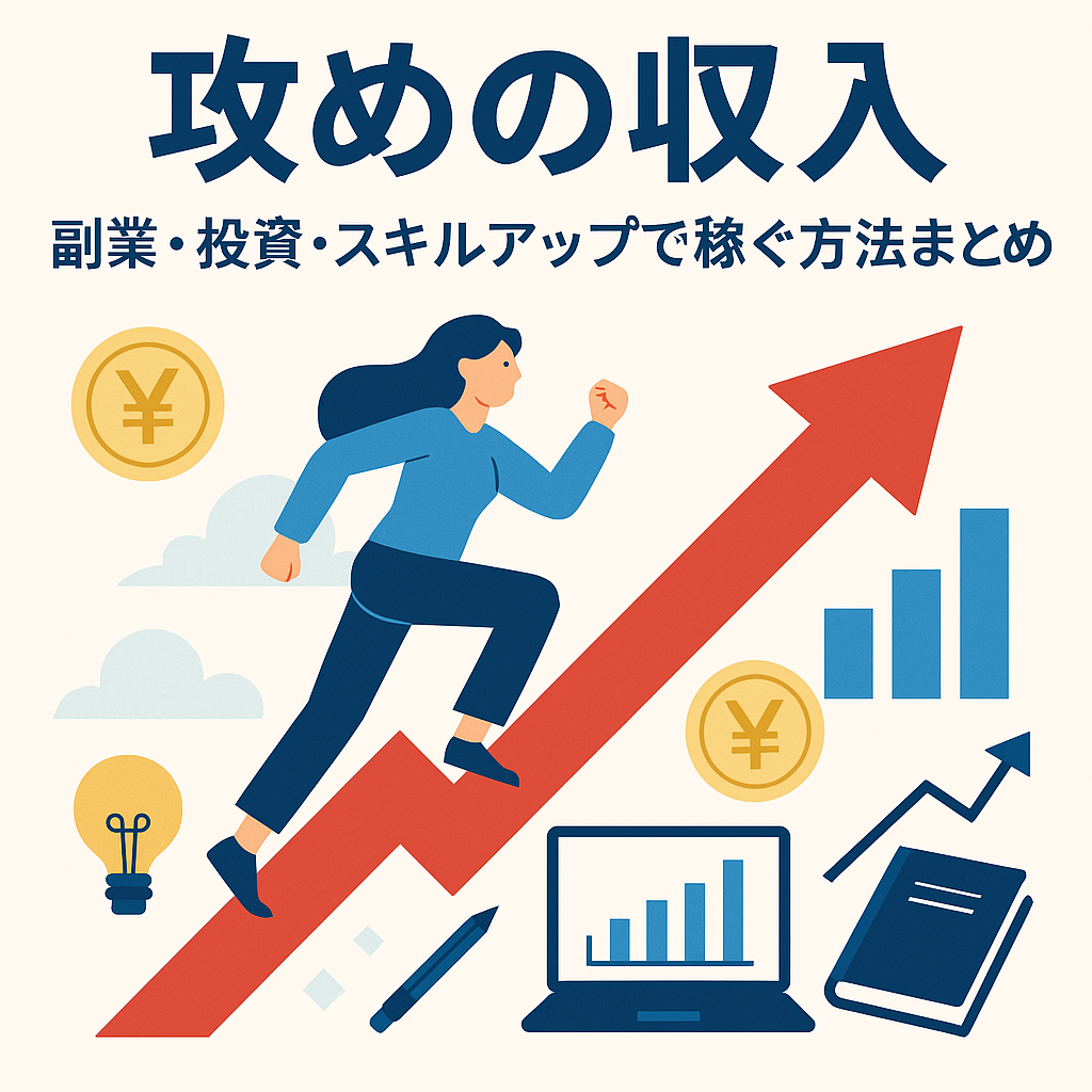 【攻めの収入】副業・投資・スキルアップで稼ぐ方法まとめ